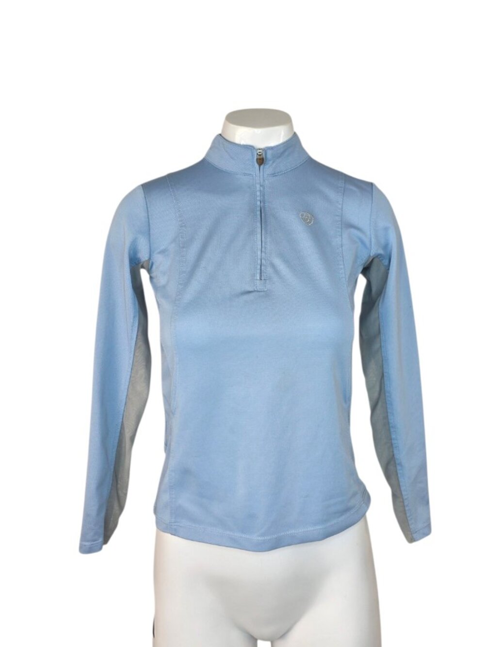 Ariat Tek Heat Series 1/4 Zip Top, Blue, Performance, Mesh, Size Small